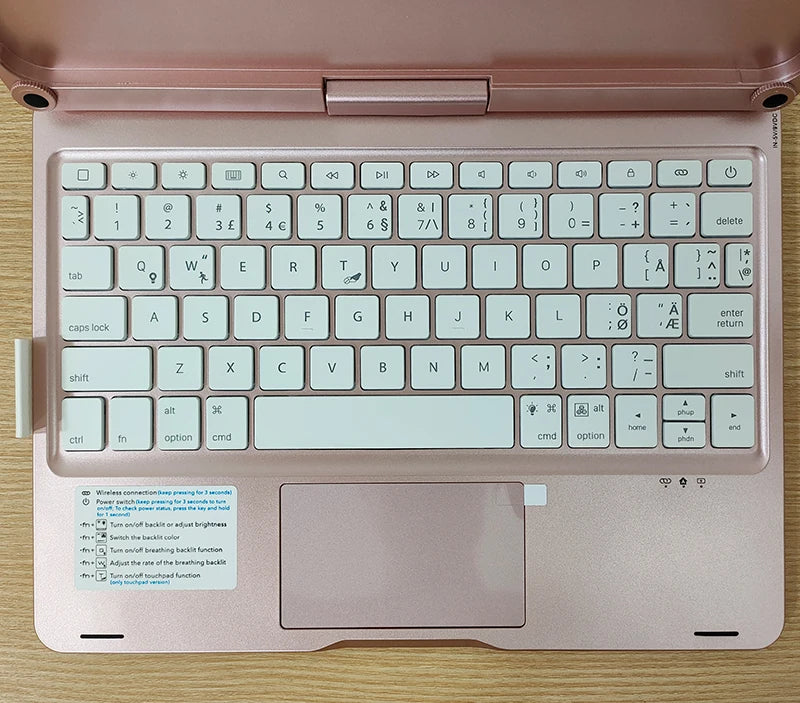 Bluetooth Magic Keyboard Case for iPad Pro 11 / Air – Backlit, Multi-Language, Trackpad