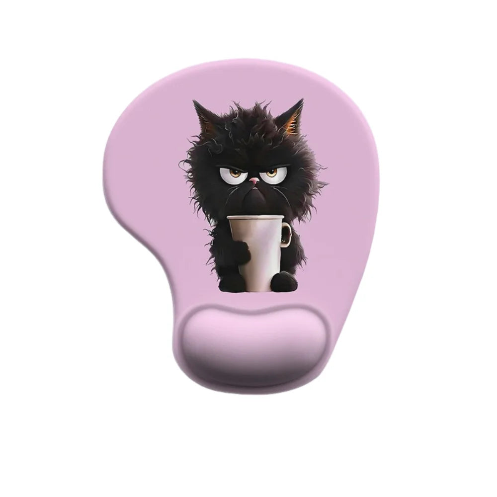Cartoon Animal Mouse Pad with Wrist Rest – Non-Slip Silicone, Ergonomic, Cute Design