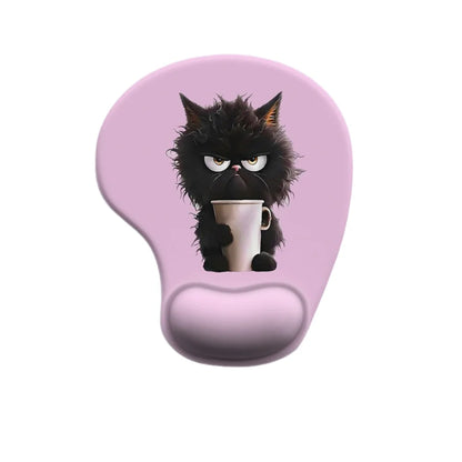 Cartoon Animal Mouse Pad with Wrist Rest – Non-Slip Silicone, Ergonomic, Cute Design