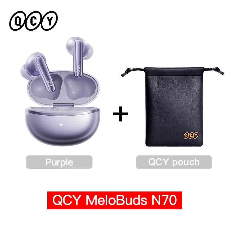 QCY MeloBuds N70 Wireless Earbuds – ANC, Bluetooth 6.0, LDAC, 50H, IPX5