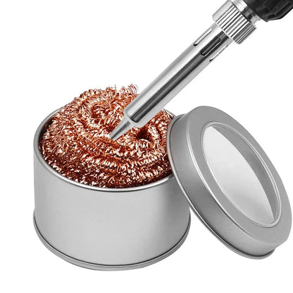 Copper Wire Soldering Iron Tip Cleaner Ball – Metal Dross Box