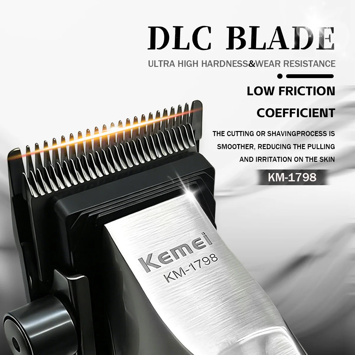 Kemei KM-3023 Professional Hair Clipper – 0mm Rechargeable Trimmer