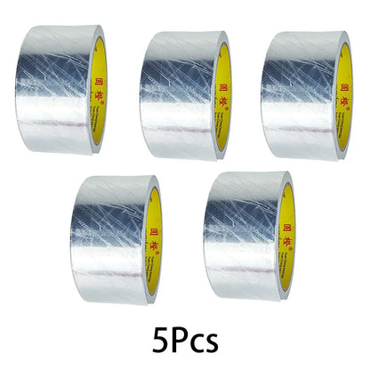 High-Temp Aluminum Foil Tape – Heat Insulation & Pipe Repair (3–5 Rolls)