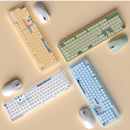 GGBEE Cute Theme Artisan Keycaps – 8pcs, 5-Side Dye-Sub, Cherry Profile, 4 Colors