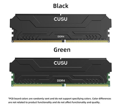 CUSU DDR4 Desktop RAM – 8GB / 16GB, 3200/3600MHz, XMP 2.0, Heatsink