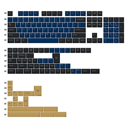 KBDiy Rome Set 174-Key Cherry Profile PBT Double Shot Keycaps – Jade Translucent for Mechanical Keyboards