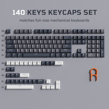 140-Key Cherry Profile Shine-Through RGB PBT Double Shot Keycaps for Cherry/Gateron MX Switches