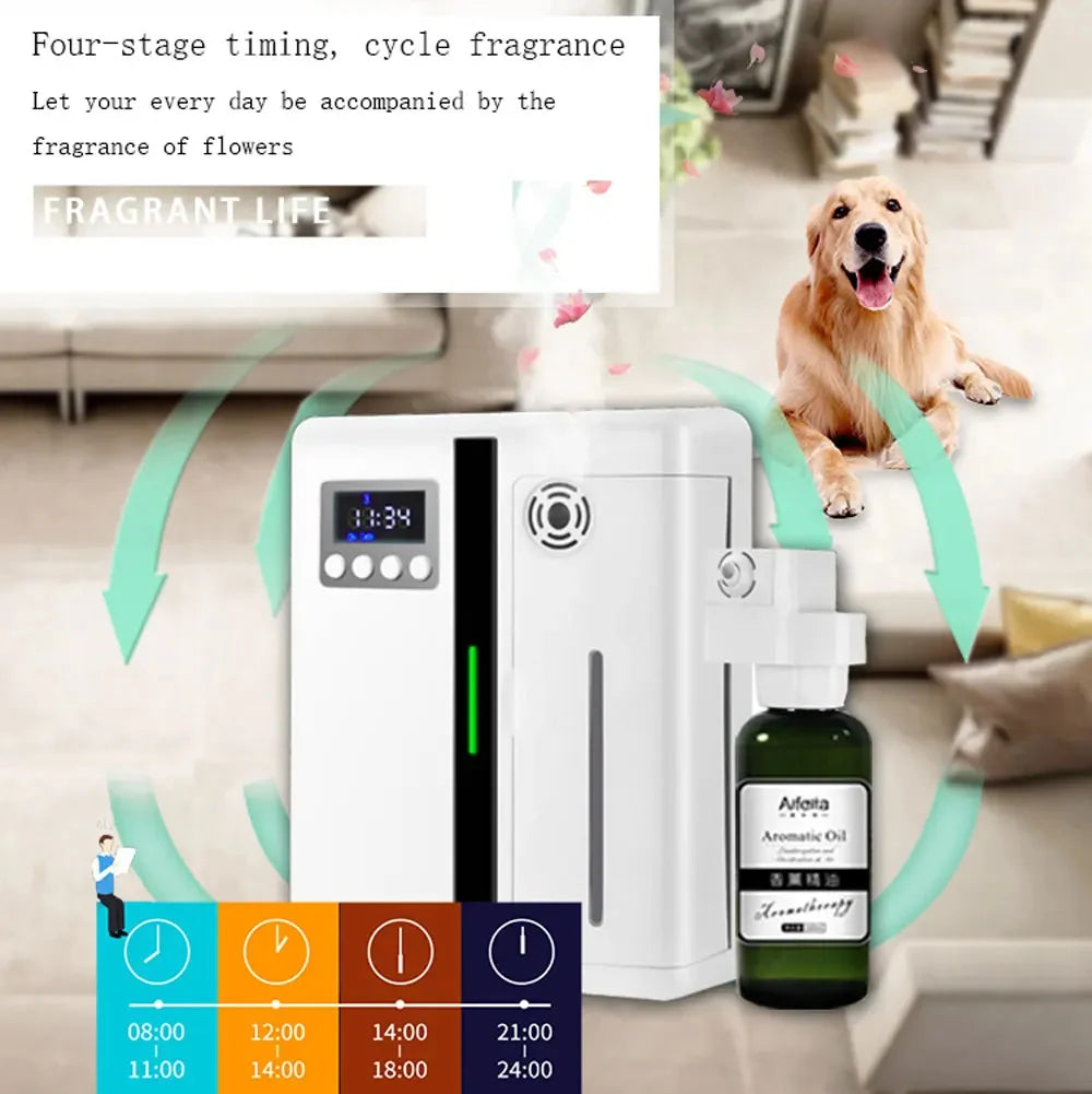 Bluetooth Room Fragrance Diffuser 300m³ – Electric Essential Oil Air Freshener for Home