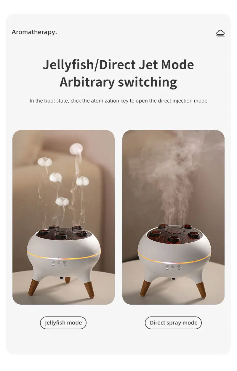 Jellyfish Aroma Humidifier & Aromatherapy Diffuser – Ultrasonic Essential Oil Mist with Remote Control