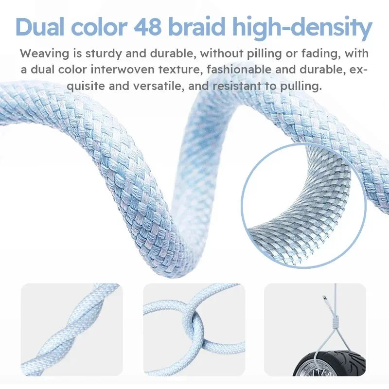 35W Braided USB-C to Lightning Fast Charge Cable for iPhone – 1m / 2m