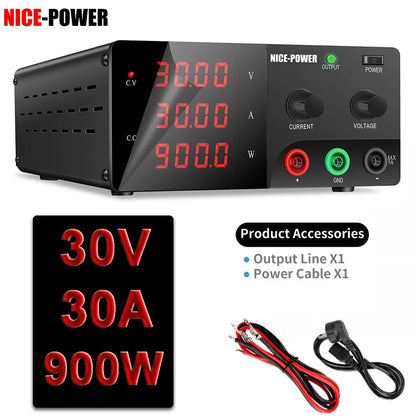 KUAIQU Adjustable DC Lab Bench Power Supply (30V–120V)