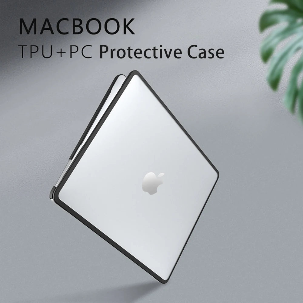 Soft TPU+PC MacBook Case – Pro 16/14/13, Air 15/13, M1–M5 (2019–2025)