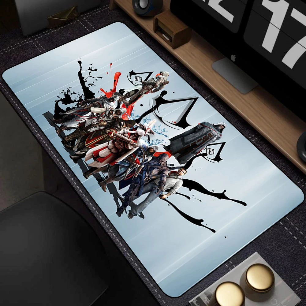 Assassin's Creed XXL Gaming Desk Mat – 900x400mm, Anti-Slip, Waterproof, Stitched Edges