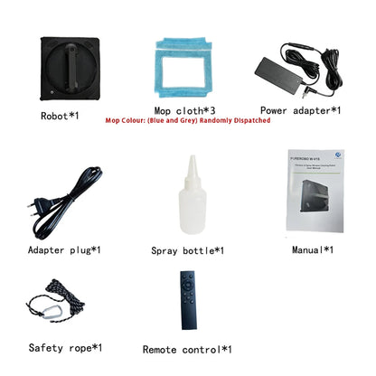 Purerobo W-V1S Robot Window Cleaner – APP Control, Auto Water Spray