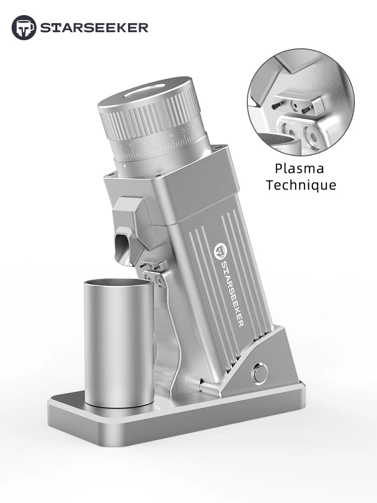 STARSEEKER E55Pro Electric Coffee Grinder – 55MM Titanium Cone Burr, Stepless Adjustment