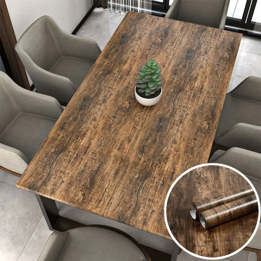 Self-Adhesive Waterproof Wood Effect Wallpaper Roll – PVC Vinyl