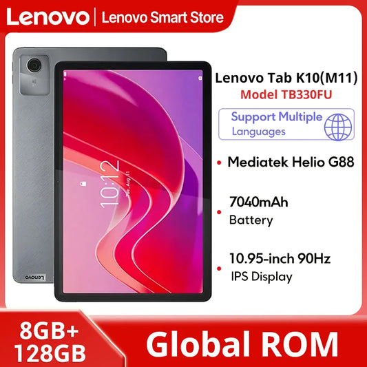 Lenovo Zhaoyang Tab K10 – 10.95" IPS 90Hz Tablet, 8GB RAM, 128GB, MTK Helio G88, IP52, 7040mAh, Global ROM