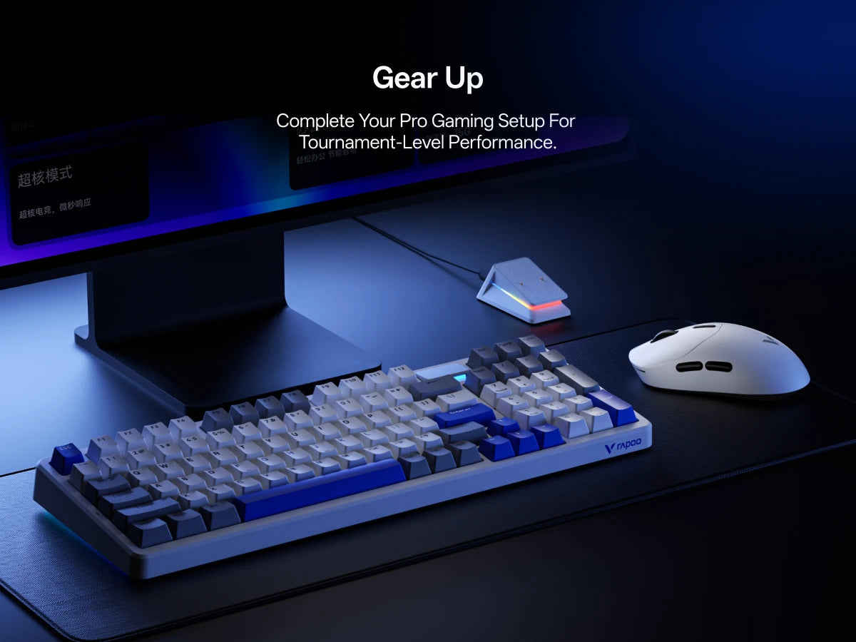 Rapoo Wireless Gaming Mouse – 8KHz Polling, 26000 DPI, 8 Buttons, Rechargeable, for Small/Medium Hands