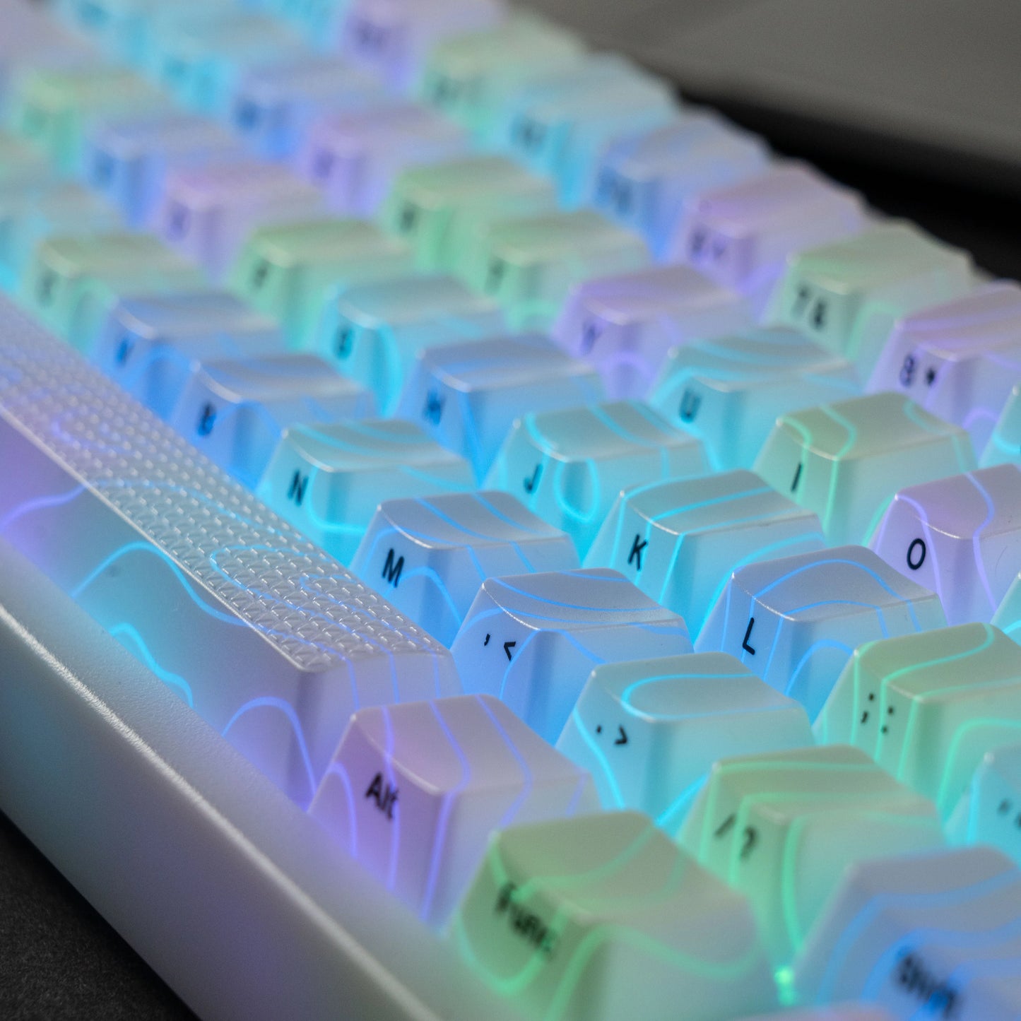 XVX Topographic Keycaps 118 Keys – OEM Profile, Shine-Through, IMD-Tech, Side Print