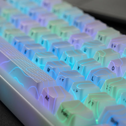 XVX Topographic Keycaps 118 Keys – OEM Profile, Shine-Through, IMD-Tech, Side Print
