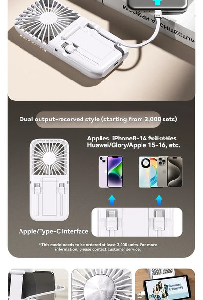 Portable Foldable USB Neck Fan 2025 – Handheld Semiconductor Cooling, Outdoor & Desktop