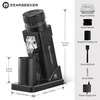 STARSEEKER E55Pro Electric Coffee Grinder | 55mm Conical Burr | Stepless Grind | Cold Brew | EU Plug
