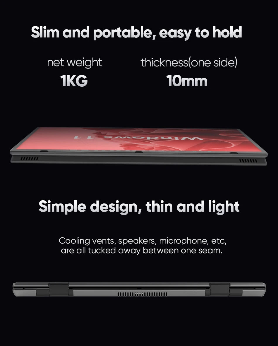 Topton L15 360° YOGA 2-in-1 Laptop — Intel N95, Dual 10.5" IPS Touch Screen, Windows 11