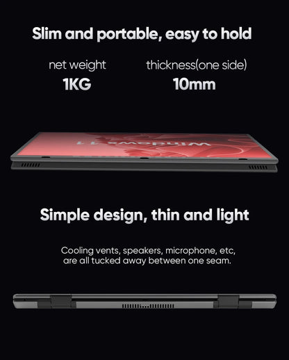 Topton L15 360° YOGA 2-in-1 Laptop — Intel N95, Dual 10.5" IPS Touch Screen, Windows 11