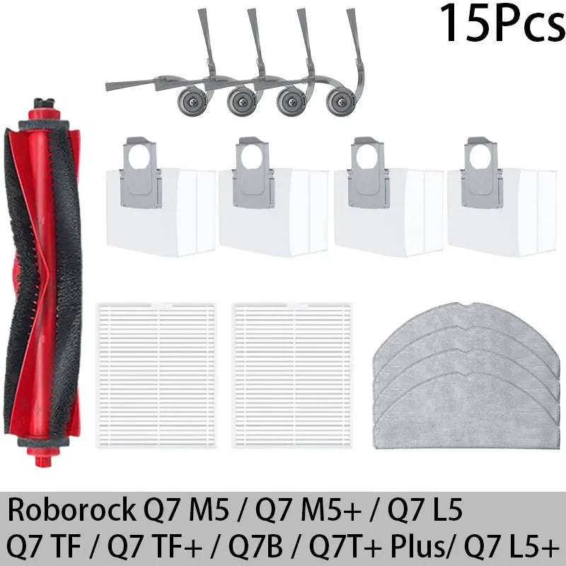 Roborock Q7 M5 / Q7 L5 / Q7 TF / Q7B / Q7T+ Replacement Parts | Main Brush, Filter, Mop, Dust Bag