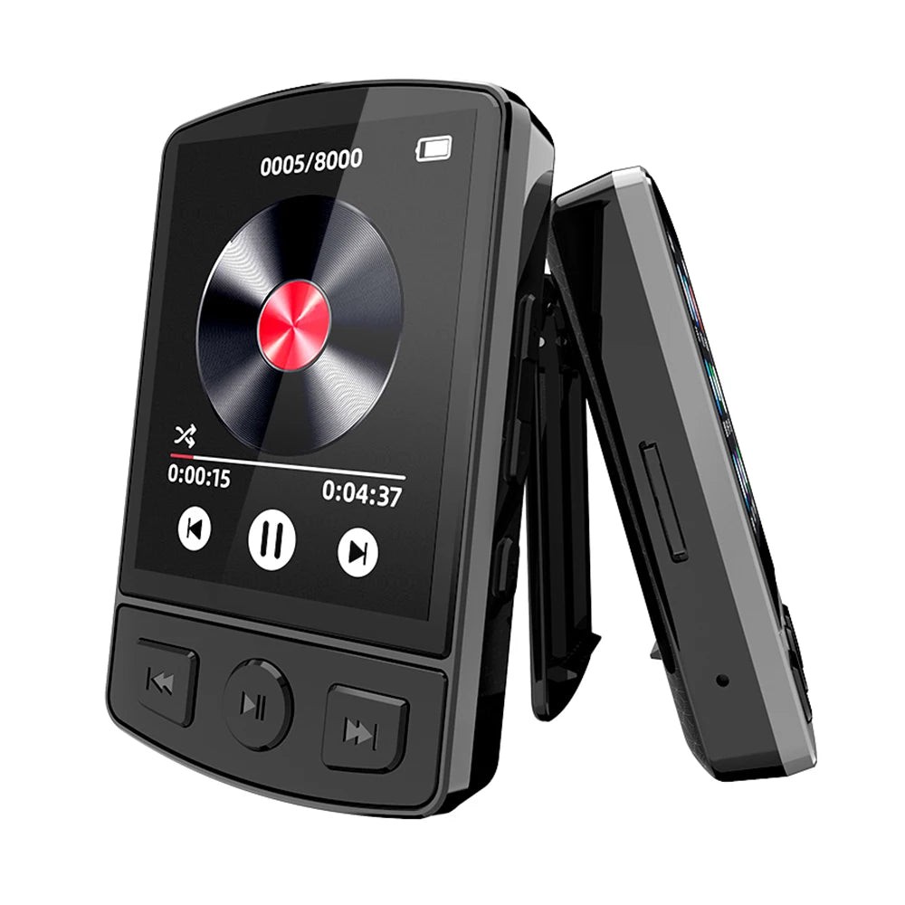 Portable Bluetooth 5.2 MP3/MP4 Music Player – 1.8" Screen, FM Radio, E-Book, Recorder, Clip Sport Walkman