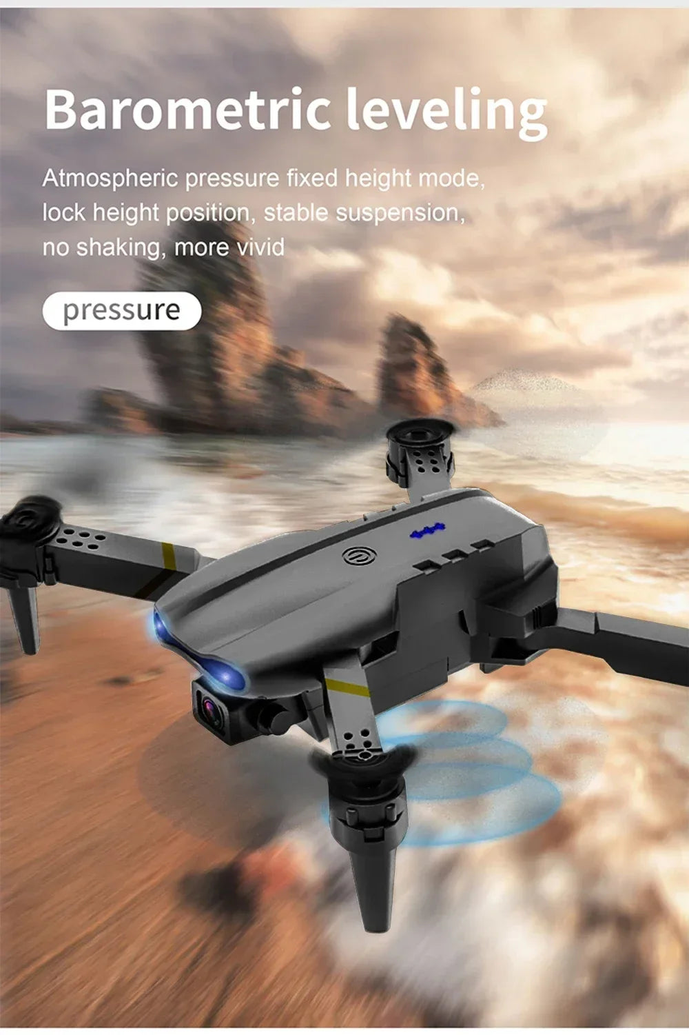 E99 Pro Drone – 4K HD Camera, Altitude Hold, Foldable Quadcopter