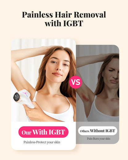 IPL Laser Hair Removal Device – 990,000 Flashes, Painless Permanent Hair Removal for Women & Men