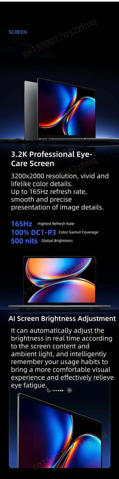 Xiaomi Redmi Book Pro 16 — Intel Ultra 7/Ultra 5, Arc Graphics, 32GB LPDDR5X, 1TB SSD, 3.1K 165Hz