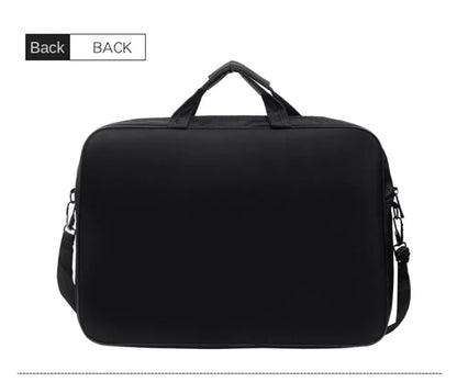Waterproof Laptop Briefcase Bag – 15", 15.6", 17", Nylon, Dual Zipper, Shoulder Strap