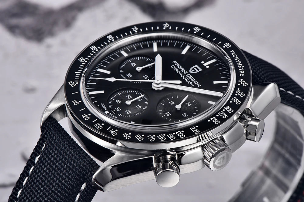 PAGANI DESIGN 1701 V5 Men's Luxury Quartz Chronograph Watch – AR Sapphire Glass, 100M Waterproof