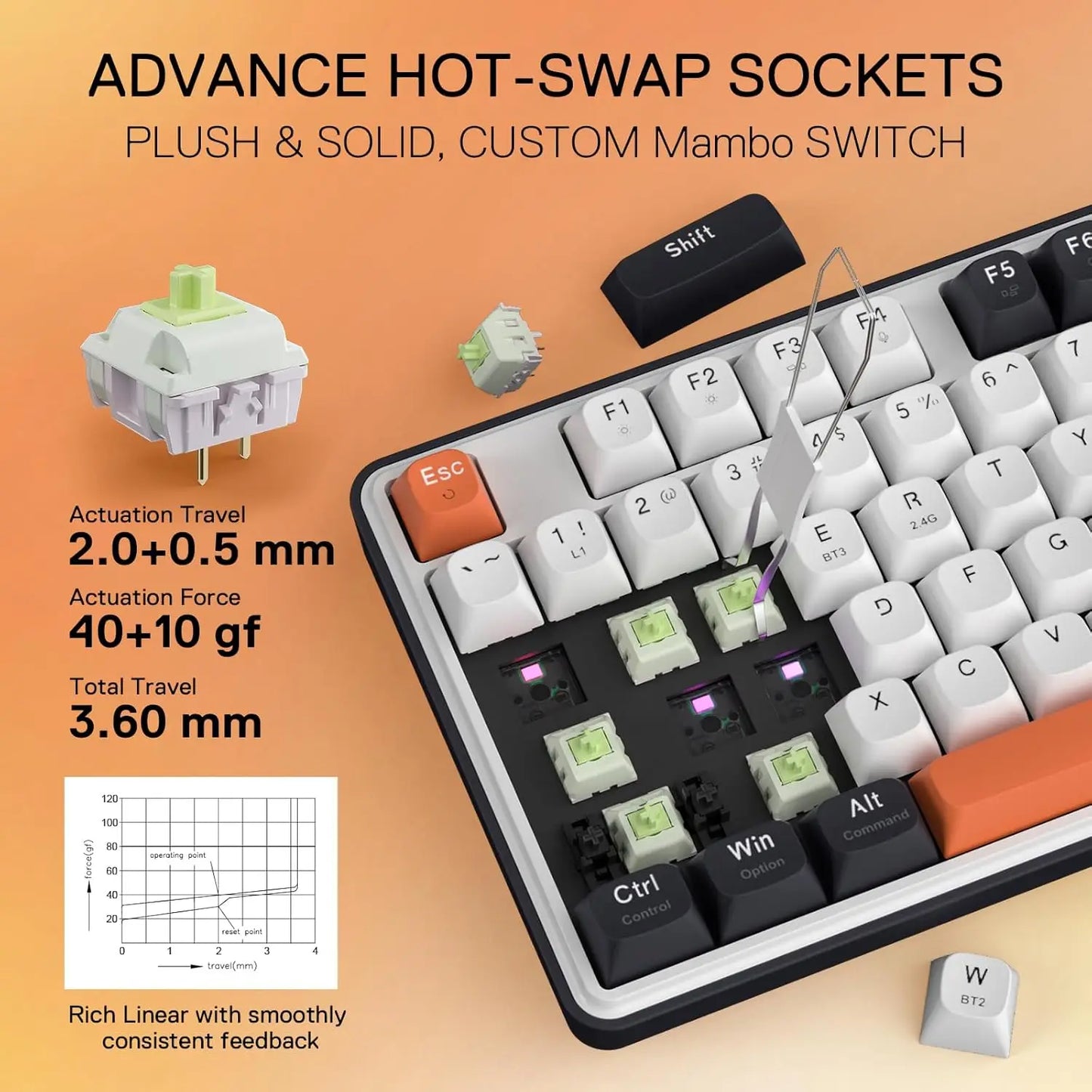 Redragon K689 PRO Wireless Gasket RGB Mechanical Keyboard – 108-Key, Hot-Swap, 4 Extra Hotkeys