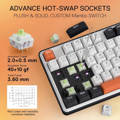 Redragon K689 PRO Wireless Gasket RGB Mechanical Keyboard – 108-Key, Hot-Swap, 4 Extra Hotkeys