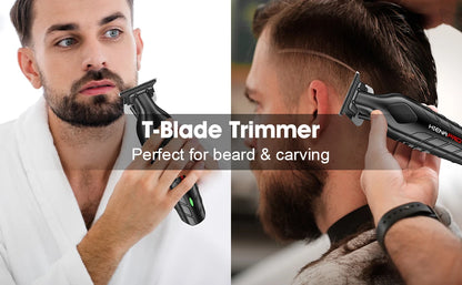 HIENA PRO Cordless Hair Clipper Set | Professional Barber Kit, Electric Foil Shaver & Beard Trimmer Combo