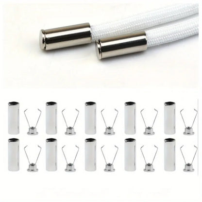 Heavy Duty Metal Cord Locks 10-Pack | Adjustable Clips for Shoelaces, Bags & Hoodies