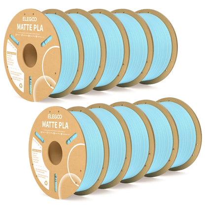ELEGOO Matte PLA Filament 1.75mm 1KG – +/-0.02mm Accuracy, Cardboard Spool