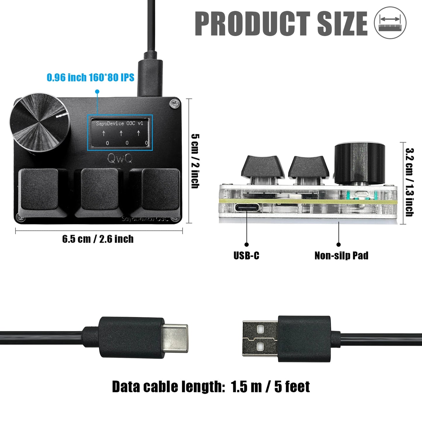 SayoDevice O3C Rapid Trigger Magnetic Switch Keyboard – RGB, Volume Knob, DJMAX/SDVX/Geometry Dash