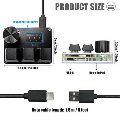 SayoDevice O3C Rapid Trigger Magnetic Switch Keyboard – RGB, Volume Knob, DJMAX/SDVX/Geometry Dash