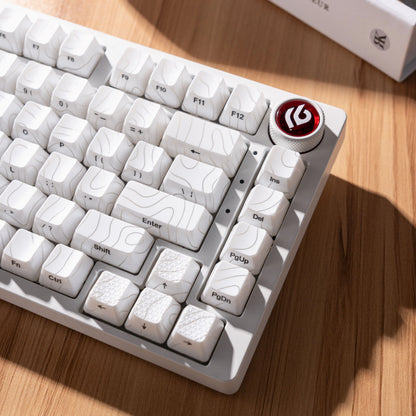 XVX Topographic Keycaps 118 Keys – OEM Profile, Shine-Through, IMD-Tech, Side Print