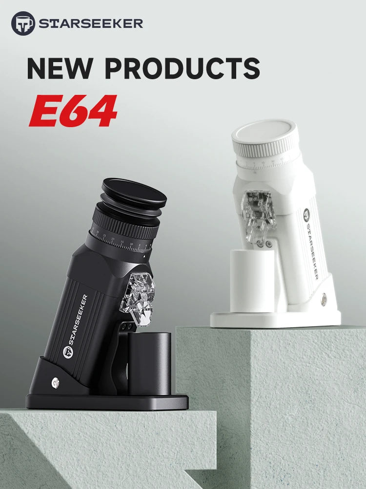 STARSEEKER E64 Espresso Grinder – 64mm Titanium Flat Burr, Stepless