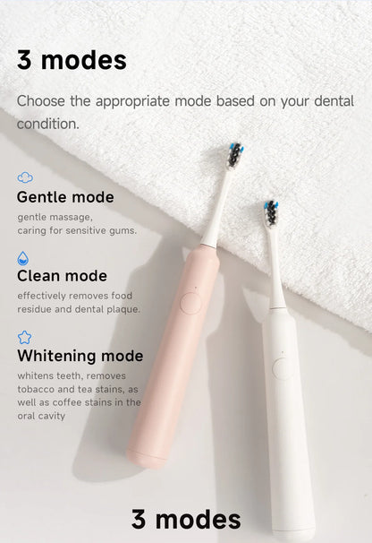 DOCOLAB Sonic Electric Toothbrush | 3-Mode | USB Charging | IPX7 Waterproof