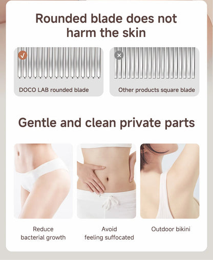 DOCO LAB 4-in-1 Electric Epilator & Hair Removal Trimmer – Cordless, Painless, Body & Bikini, Gift for Men & Women