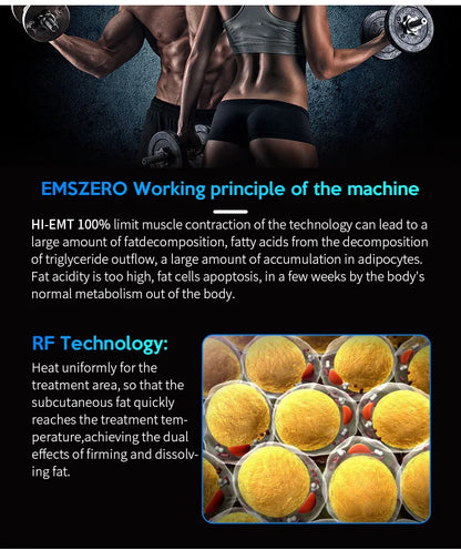 EMS Mini 200Hz Body Sculpting Machine – RF + Muscle Stimulation, Fat Burning, Electromagnetic Slimming