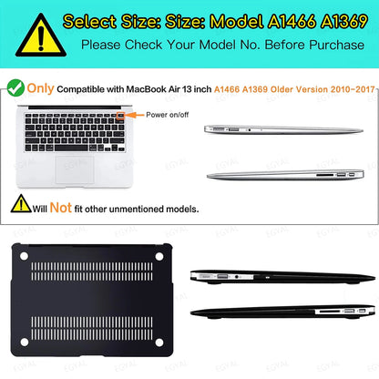 MacBook Laptop Case 2025 M4 – Air 13/15, Pro 13/14, M1-M5