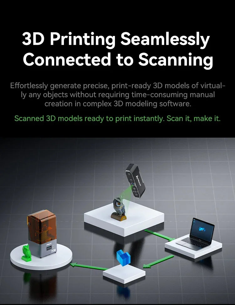 Creality CR-Scan Otter Handheld 3D Scanner – 0.02mm Accuracy | Full-Color | Anti-Shake