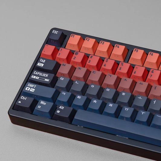Jaycomia JCM Cosmic Gradient Keycaps – PBT+PC, Dye-Sub, Cherry Profile, 8 Languages